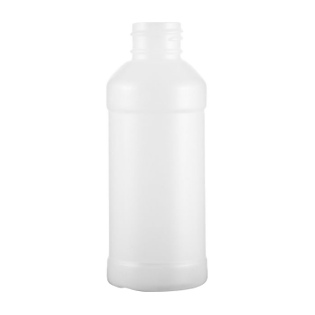 4 oz. Natural HDPE Plastic Modern Round Bottle, 24mm 24-410