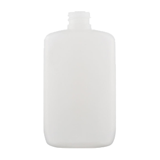 8 oz. Natural HDPE Plastic Oval Bottle, 24mm 24-410, 24 Grams